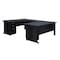 Fusion Fusion U-Desks with Storage, 102 D X 29 H, 72 W X Wood, Metal, Grey MUD723048GY - alternate 1